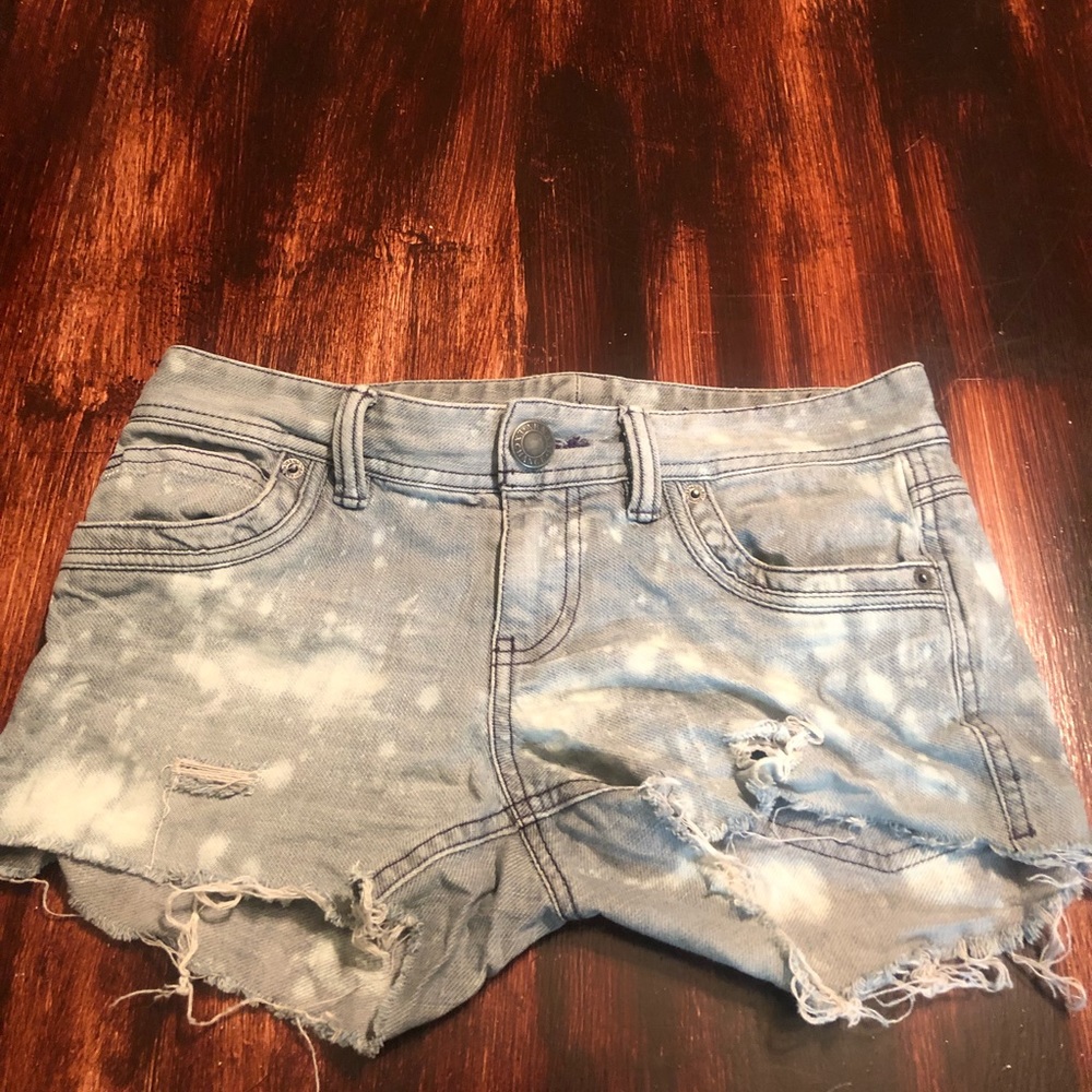 Armani exchange distress jean shorts sz2